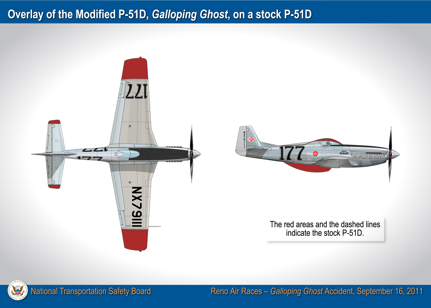 Galloping Ghost vs. Unmodified P-51D