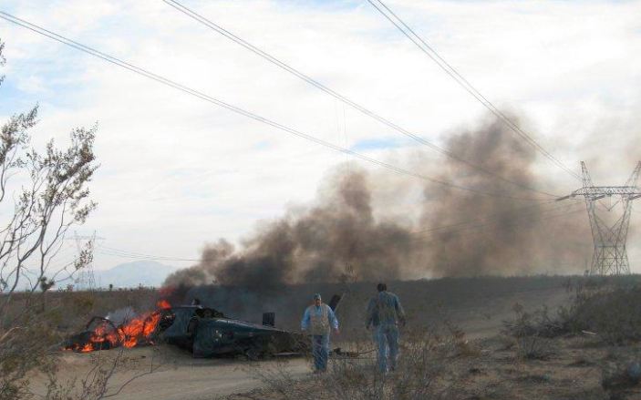Piasecki Crash at Adelanto