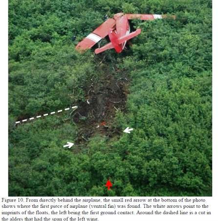 Debris Field Suggests Aircraft Impacted Nose Up in a Left Turn